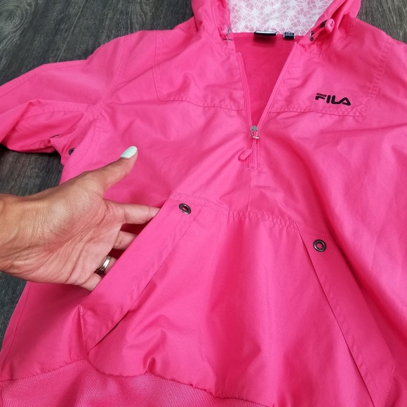 Fila Hot Pink Zip Up Hooded Jacket - small - Picture 3 of 7